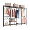 Heavy-Duty Closet Wardrobe Rack 4 Hanging Rods, 10 Adjustable Shelves, 1100 lbs Capacity